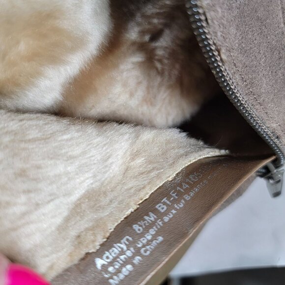 Bare Traps Womens 8.5 Tan‎ Leather Winter Snow Boots Stylish Classic Short - Picture 9 of 11